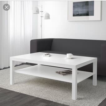 REDUCED PRICE - Large White Coffee Table - ALREADY CONSTRUCTED 1