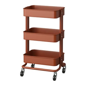 Ikea Raskog Red-brown utility cart - $15 1