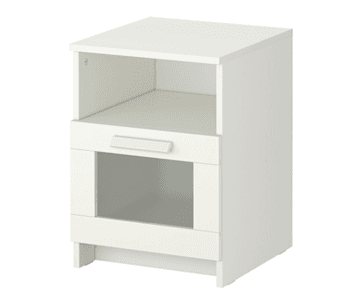 Ikea white nightstand (cupertino) 1