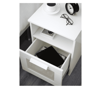 Ikea white nightstand (cupertino) 2