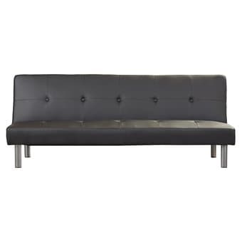 Black faux leather futon for sale! Originally $200 2