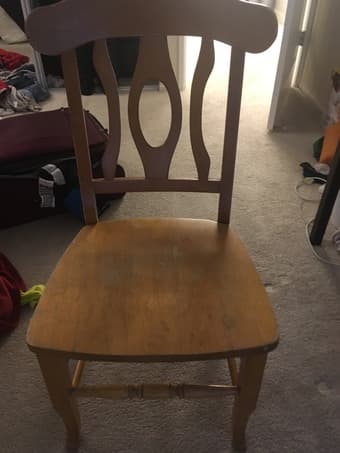 two wood chairs 1