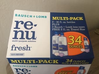 New, sealed contact lens solution (Renu brand, 16oz) 3