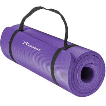 Reehut 1/2-Inch Extra Thick High Density NBR Exercise Yoga Mat 1