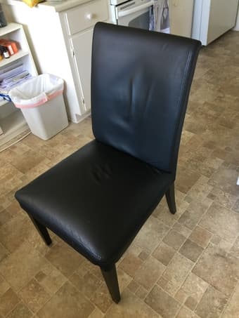 Ikea Henriksdal Black Leather Chair - $50 1