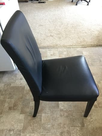 Ikea Henriksdal Black Leather Chair - $50 2