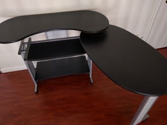 Convertible Desk Swivel L-shape 2