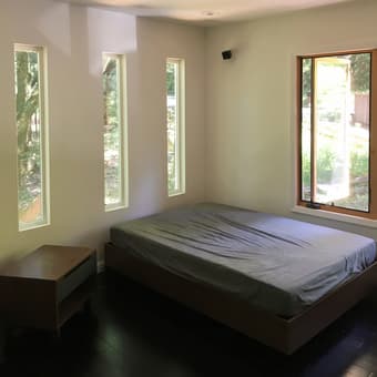 Bedframe, Mattress + Nightstand 1
