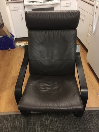 Poang Chair || Brown Leather 2