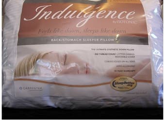 Indulgence back/stomach sleeper pillow 1