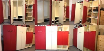 2 of bookshelf with four wheel and 3 of closet with four wheel 2
