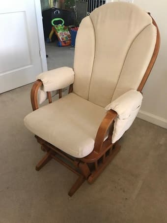 Dutailier Glider Nursing Rock Chair with Ottoman 2
