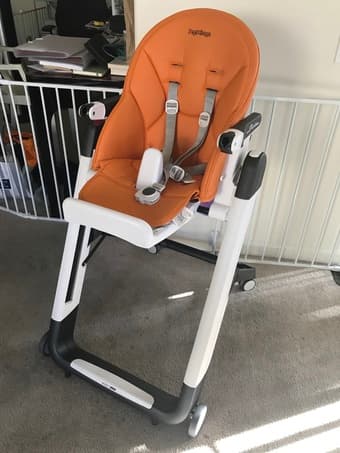 Peg Perego Siesta Baby Highchair in Orange Excellent Condition 1