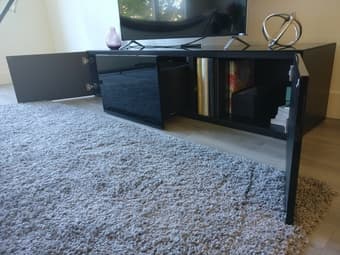 IKEA TV UNIT black, high gloss Besta System 2