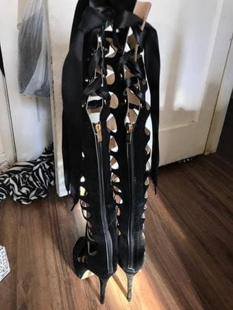 Selling thigh-high heels and wedges 2