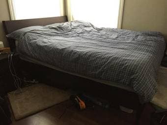 Queen Mattress and Bedframe! - (menlo park) 3