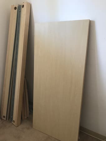 IKEA MALM queen bed frame,white stained oak veneer- $80 1