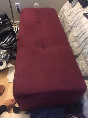 Microfiber Storage Ottoman 3
