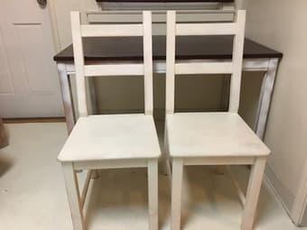 Kitchen Table & IKEA Ivar Chairs (2) 1