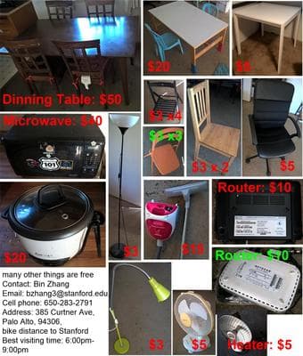 Moving Sale (table, chair, microwave, cooker, router, etc) 1