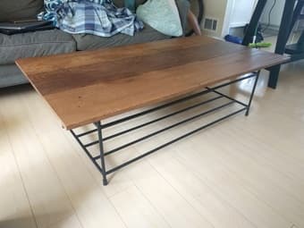 Reclaimed Wood and Cast iron Coffee Table 2