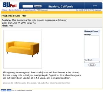 FREE ikea couch- free (BEWARE) 1