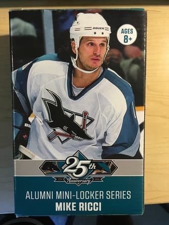 Mike Ricci Alumni Mini Locker Series NIB San Jose Sharks SGA 1