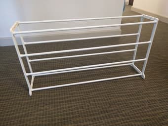Shoe rack, 4 tiers, white 1