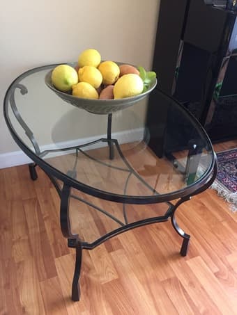 Glass Top Round Coffee Table and End Table (Set or Separate!) 2