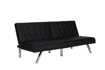 Move-out SALE! Black Couch Futon Sofa Bed + 2 Gratis Pillows 1
