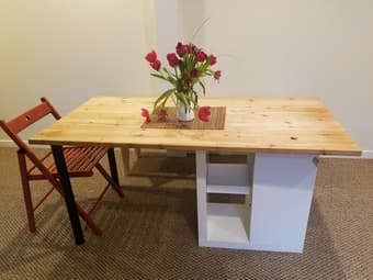 IKEA Table / Desk with interchangeable legs and shelf. (Move-out) 1