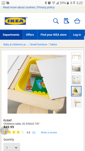 IKEA FLISAT kids desk + stool + storage baskets 3