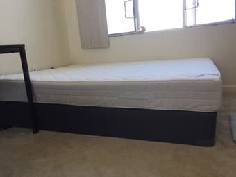 Queen mattress +Box  Bed frame 1