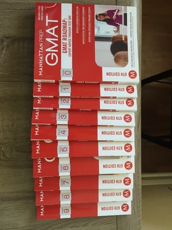 Full set of Manhattan GMAT books 6th ed.; practice booklet+marker 2