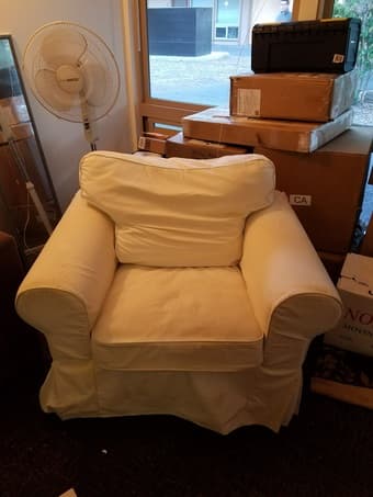 White Comfy Armchair 1