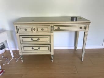 Moving out sale! Vintage desk and bed side table!! 1