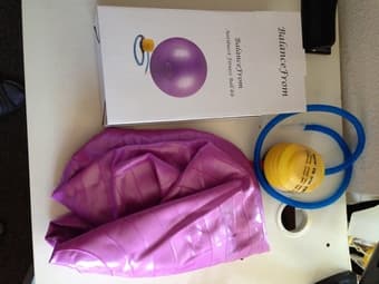 Fitness ball set 55cm (健身球), heating fan （加热扇），trash can(垃圾桶), 电脑锁 1