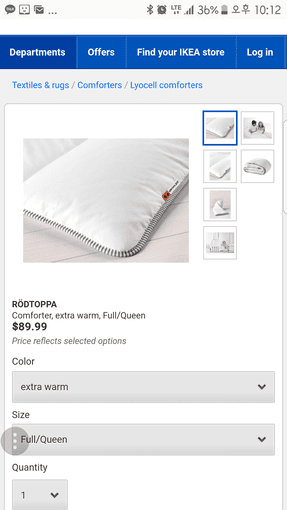 Ikea KING size extra warm comforter 1