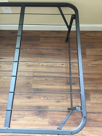 Folding steel twin bed foundation (frame only, almost new) 1