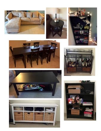 Big Move-Out Sale - couch, bed, kitchen table, storage units, TV, more 2