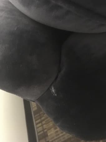 Navy velvet sofa $300 OBRO 3