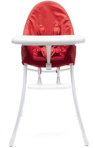 Bloom Nano Urban Highchair - White Frame & Red Seat 1