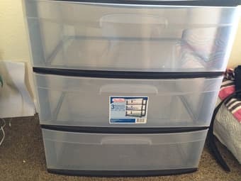 Bike pump and three drawers cart 1