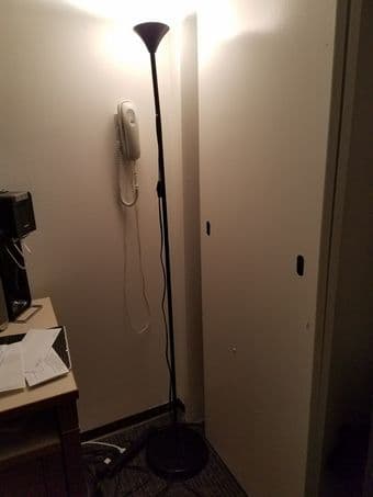 Desk, nightstand and standing Lamp 1