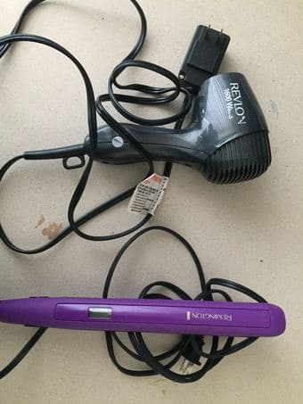 Hair dryer, lamp, slow cooker, foot spa tub 1