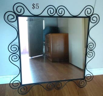 Desk and chair for kids($2), ikea mirror($5), fan($2) 3