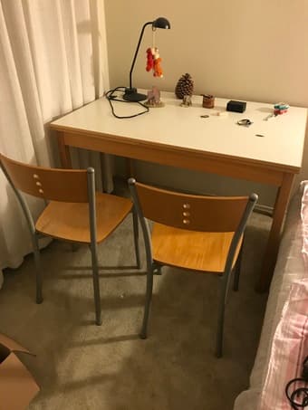 desk and two chairs 1