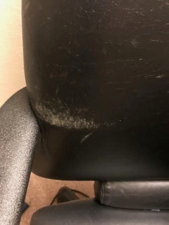 Black leather office chair 2