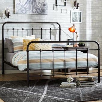 Black metal bed frame - queen 2