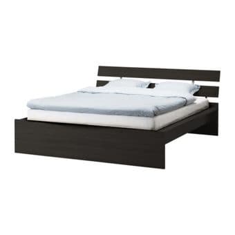 Full Size Ikea Bed w Mattress & Nightstand 1